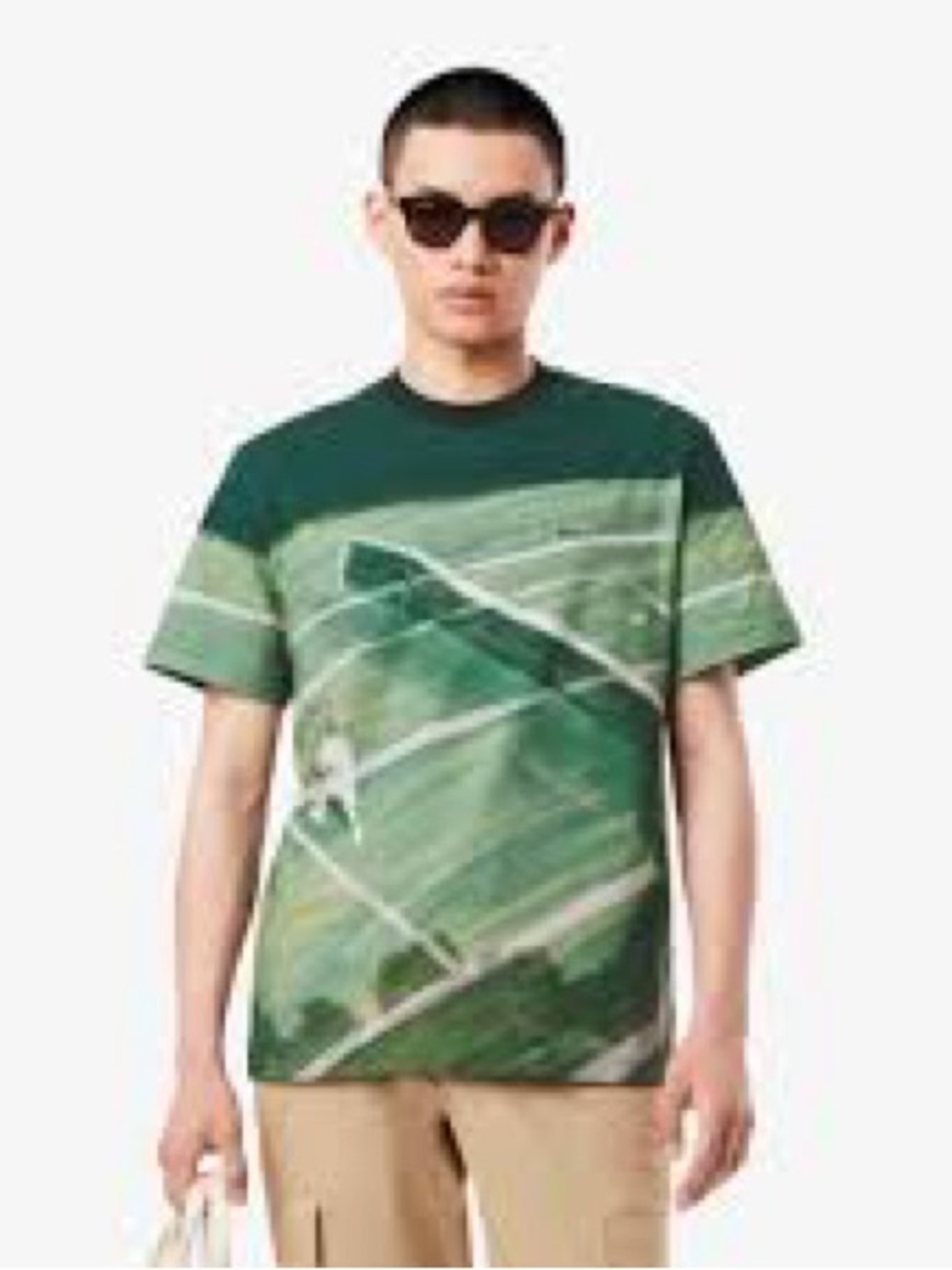 NWT LACOSTE Men's Tennis Court Graphic T-Shirt - Picture 5 of 7